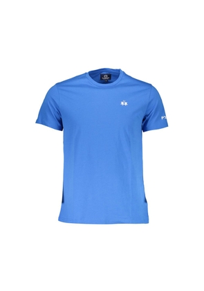 Blue Cotton Men T-Shirt - M
