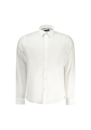 White Cotton Men Shirt - XXL