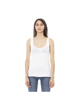 Just Cavalli White Viscose Tank Top - S