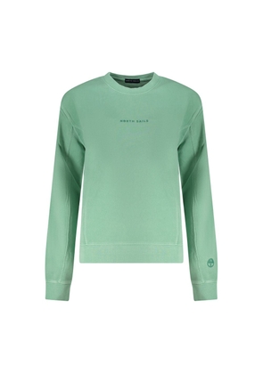 Green Cotton Women Sweater - S