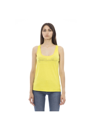 Just Cavalli Yellow Viscose Tank Top - S