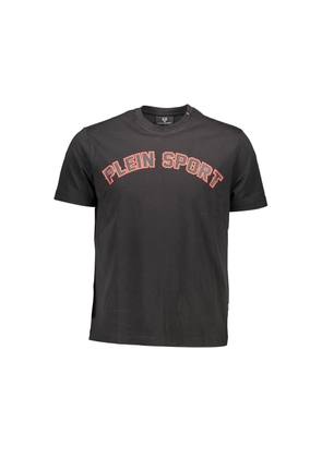Black Cotton Men T-Shirt - S