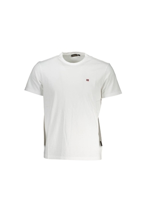 White Cotton Men T-Shirt - S
