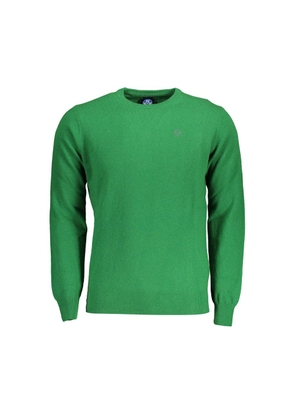 Green Wool Men Sweater - 3XL