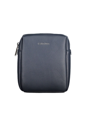 Blue Polyester Men Shoulder Bag