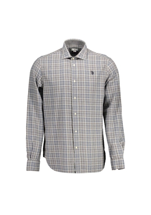 Brown Cotton Men Shirt - L