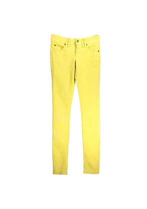 Yellow Cotton Jeans & Pant - W24