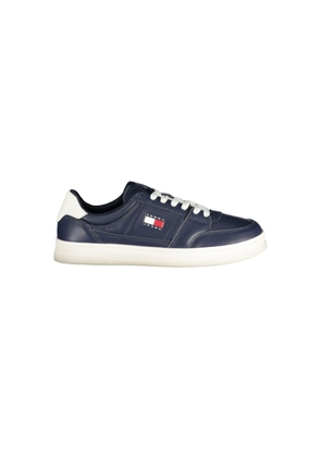 Tommy Hilfiger Blue Leather Men Sneaker - EU40/US7