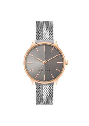Nine West Gray Stainless Steel Bracelet Watch
