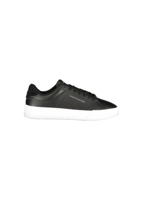 Tommy Hilfiger Black Leather Men Sneaker - EU40/US7