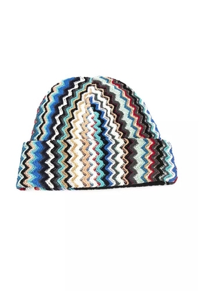 Missoni Geometric Fantasy Multicolor Wool Blend Hat - UNI