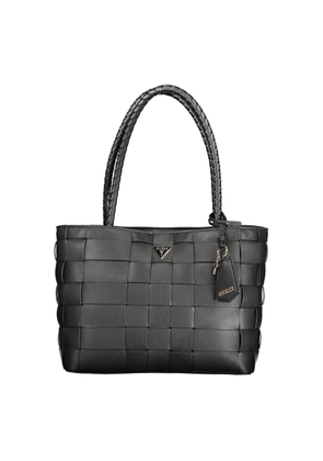 Black Polyethylene Women Handbag