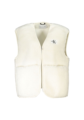 White Polyester Jackets & Coat - XS