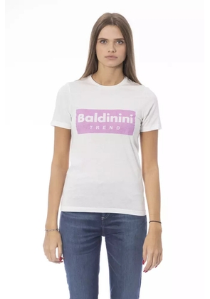 Baldinini Trend White Cotton Women T-Shirt - L