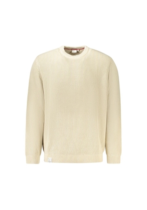 Beige Cotton Men Sweater - XL