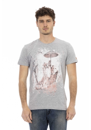 Trussardi Action Gray Cotton T-Shirt - M