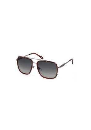 Brown Metal Sunglasses
