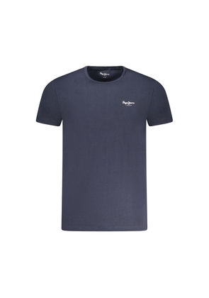 Blue Cotton Men T-Shirt - M