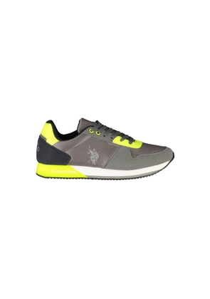 Gray Polyester Men Sneaker - EU44/US11