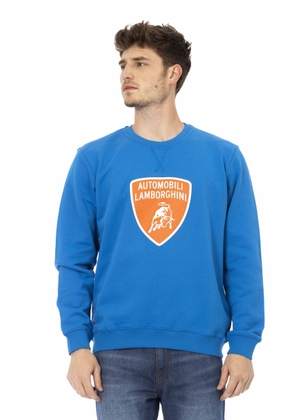Automobili Lamborghini Blue Cotton Sweater - XXL