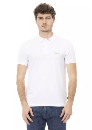 Baldinini Trend White Cotton Polo Shirt - M