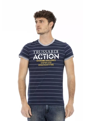 Trussardi Action Blue Cotton T-Shirt - L