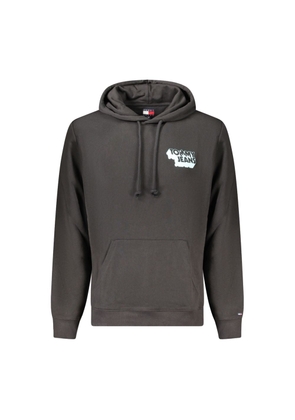 Black Cotton Men Hoodie - S