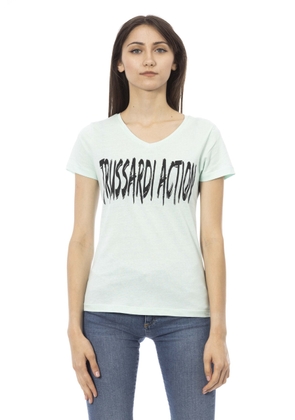Trussardi Action Light-blue Cotton Tops & T-Shirt - XS