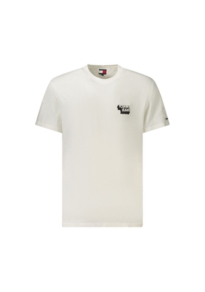 White Cotton Men T-Shirt - XL