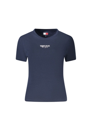 Blue Cotton Women T-Shirt - S