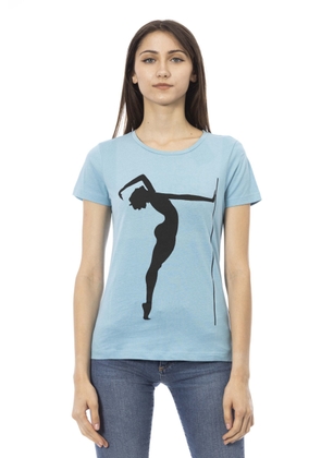 Trussardi Action Light-blue Cotton Tops & T-Shirt - S