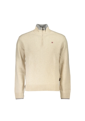 Beige Fabric Men Sweater - XXL
