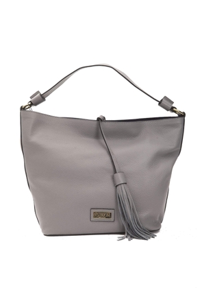 Pompei Donatella Gray Leather Shoulder Bag