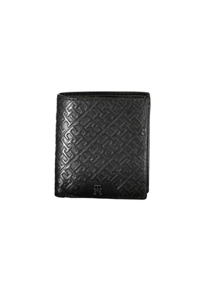 Sleek Black Leather Dual-Compartment Wallet