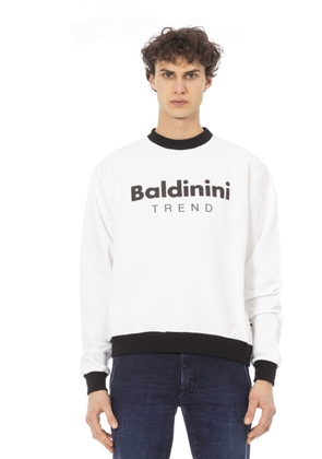 Baldinini Trend White Cotton Sweater - 4XL