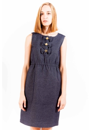 Blue Cotton Women Dress - 42
