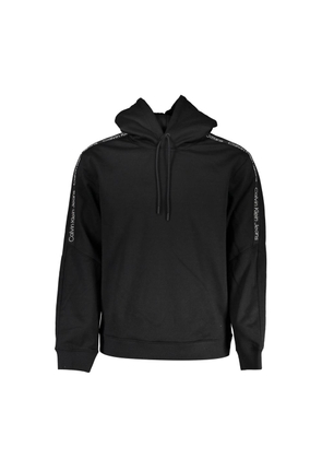 Sleek Fleece Hooded Sweatshirt in Black - XL