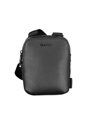 Sleek Black Shoulder Bag with Logo Detail