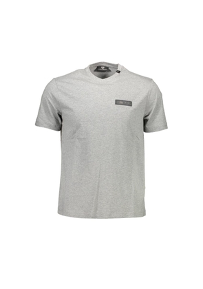 Gray Cotton Men T-Shirt - S