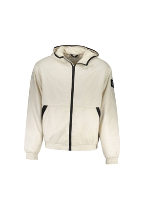 Elegant Beige Hooded Jacket – Timeless Outerwear - S