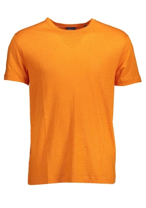 Orange Linen Men T-Shirt - L