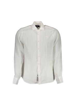 White Linen Men Shirt - S