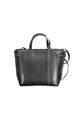 Black Polyester Women Handbag