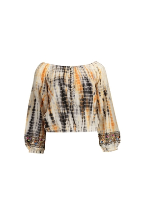 Beige Cotton Women Top - XL