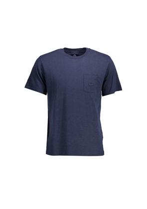 Blue Cotton Men T-Shirt - M