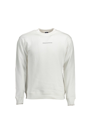 White Cotton Men Sweater - XL