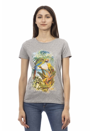 Trussardi Action Gray Cotton Tops & T-Shirt - XS