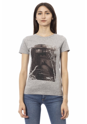 Trussardi Action Gray Cotton Tops & T-Shirt - XS