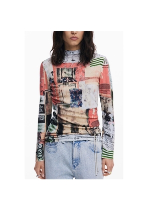 Pink Viscose Women Sweater - XS