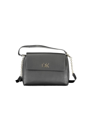 Black Polyester Women Handbag